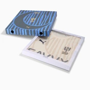 Puma Cream and Blue Striped Jersey with Box